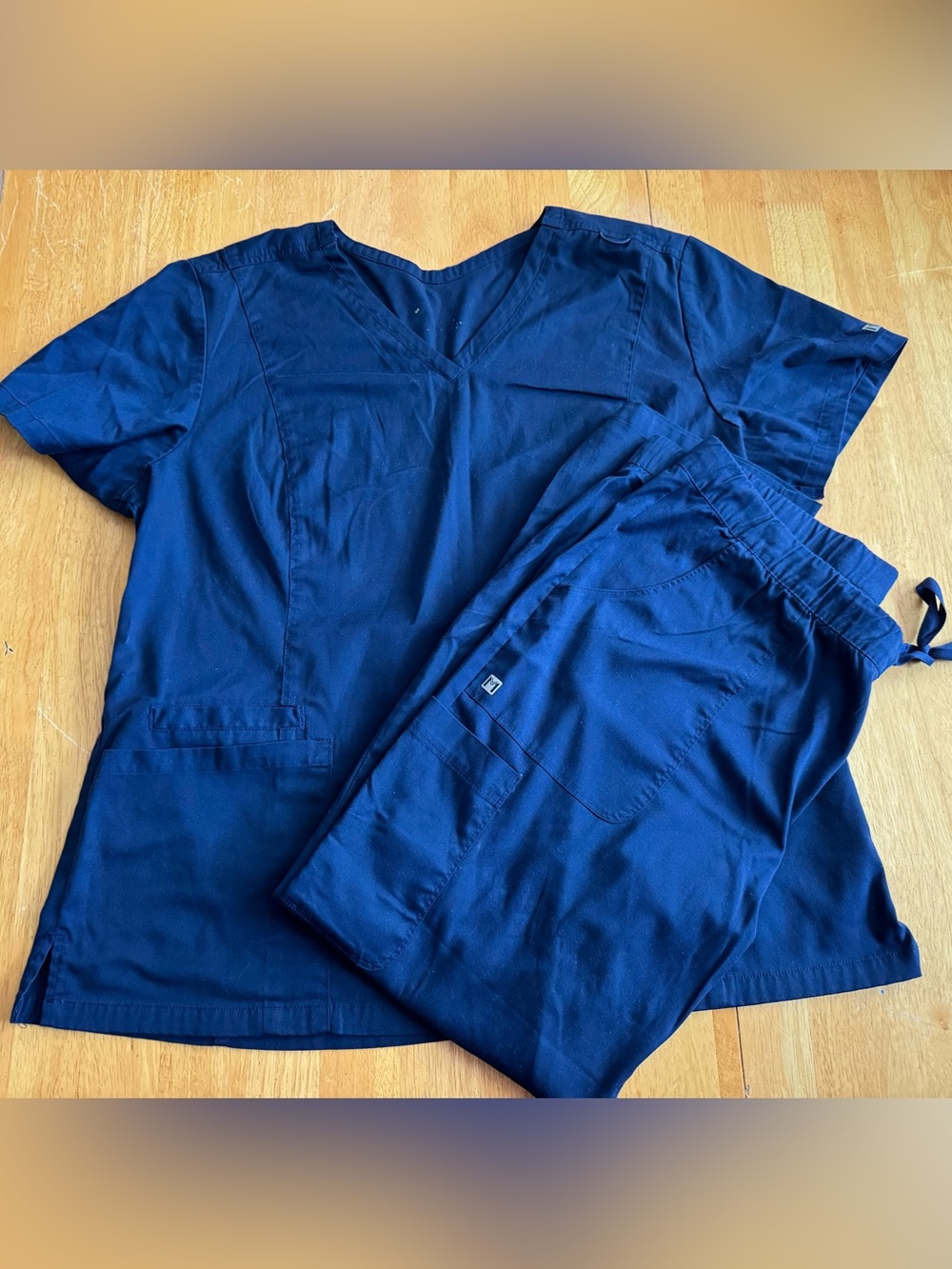 Maevn Navy Blue Scrub Set